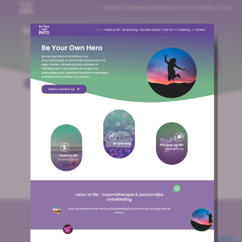 Be Your Own Hero Webdesign Portfolio