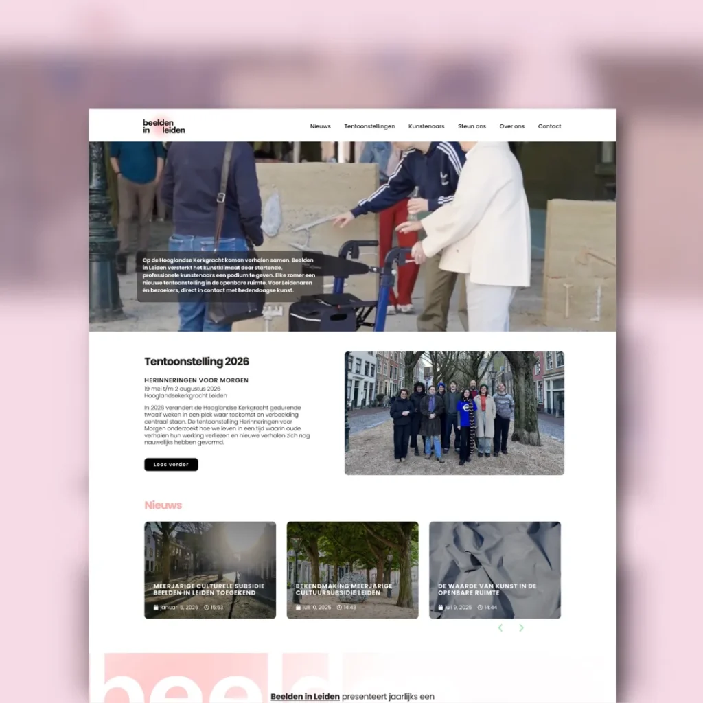 Beelden in Leiden - Webdesign By Hand